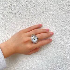 BRAND NEW SILVER EKO WATCH RING